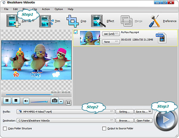 Convert MOD files to other video format